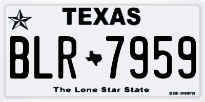 TX license plate BLR7959