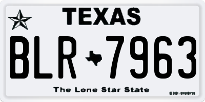 TX license plate BLR7963