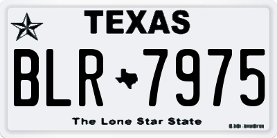 TX license plate BLR7975