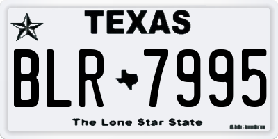TX license plate BLR7995