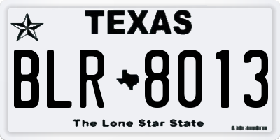 TX license plate BLR8013