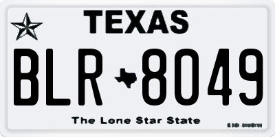 TX license plate BLR8049