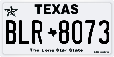 TX license plate BLR8073
