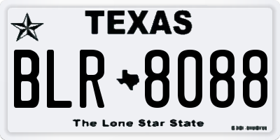 TX license plate BLR8088