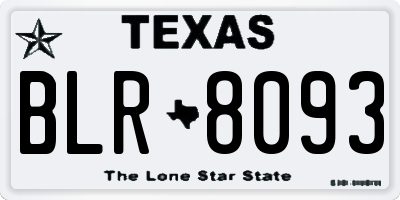 TX license plate BLR8093