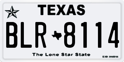 TX license plate BLR8114