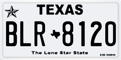 TX license plate BLR8120
