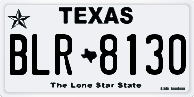 TX license plate BLR8130