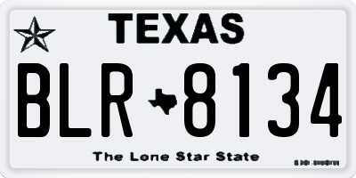 TX license plate BLR8134