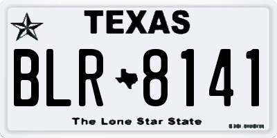TX license plate BLR8141