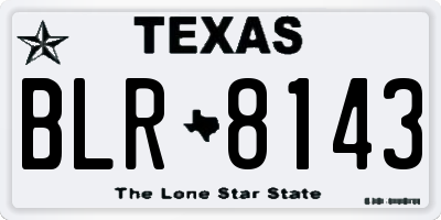 TX license plate BLR8143