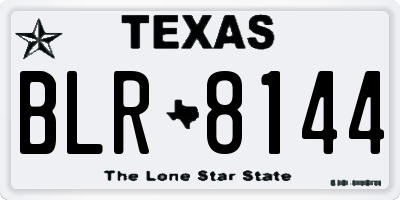 TX license plate BLR8144