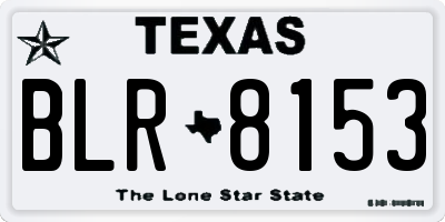 TX license plate BLR8153
