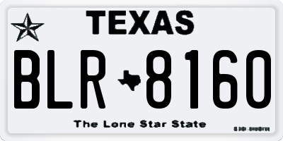 TX license plate BLR8160