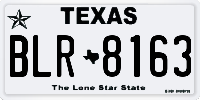 TX license plate BLR8163