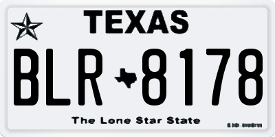 TX license plate BLR8178