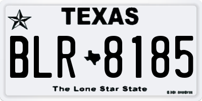 TX license plate BLR8185