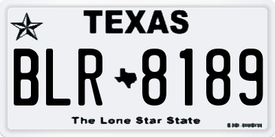 TX license plate BLR8189