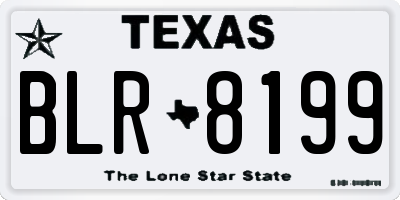 TX license plate BLR8199