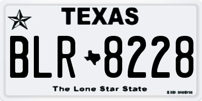 TX license plate BLR8228