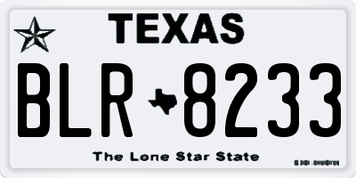 TX license plate BLR8233