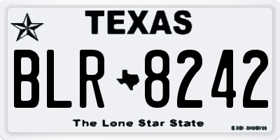 TX license plate BLR8242