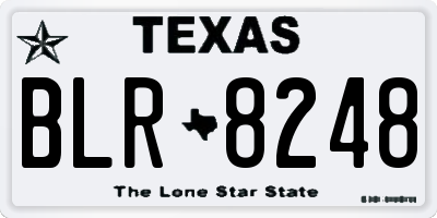 TX license plate BLR8248