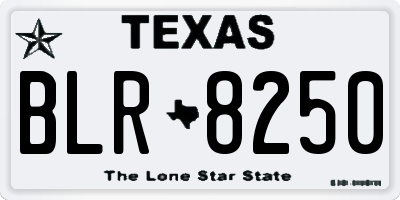 TX license plate BLR8250
