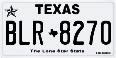 TX license plate BLR8270