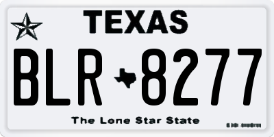 TX license plate BLR8277