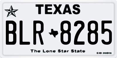 TX license plate BLR8285