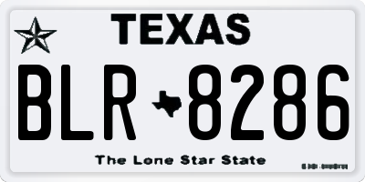 TX license plate BLR8286