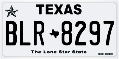 TX license plate BLR8297