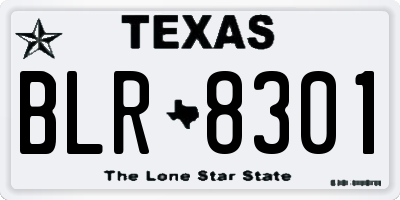 TX license plate BLR8301