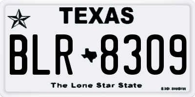 TX license plate BLR8309