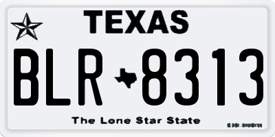 TX license plate BLR8313