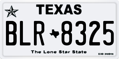 TX license plate BLR8325