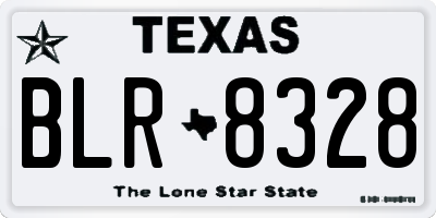 TX license plate BLR8328