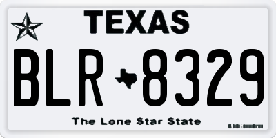 TX license plate BLR8329