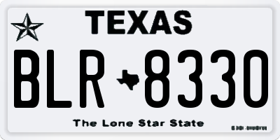 TX license plate BLR8330