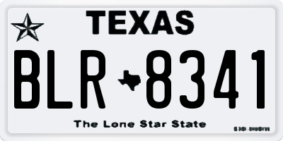 TX license plate BLR8341