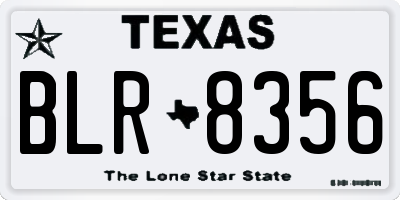 TX license plate BLR8356