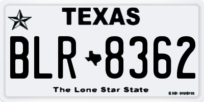 TX license plate BLR8362