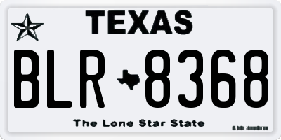 TX license plate BLR8368