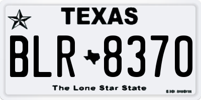 TX license plate BLR8370