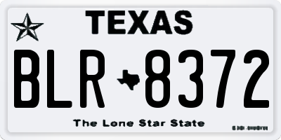 TX license plate BLR8372