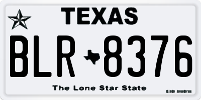 TX license plate BLR8376