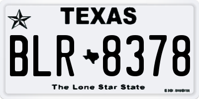 TX license plate BLR8378