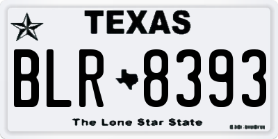 TX license plate BLR8393
