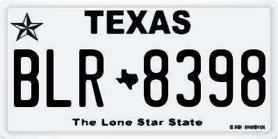 TX license plate BLR8398